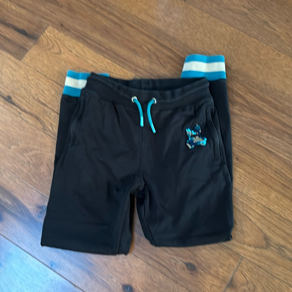 Kids Black Sweats with Blue Accents